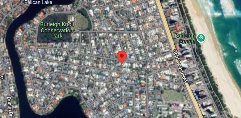 Map showing location of Paws in Paradise